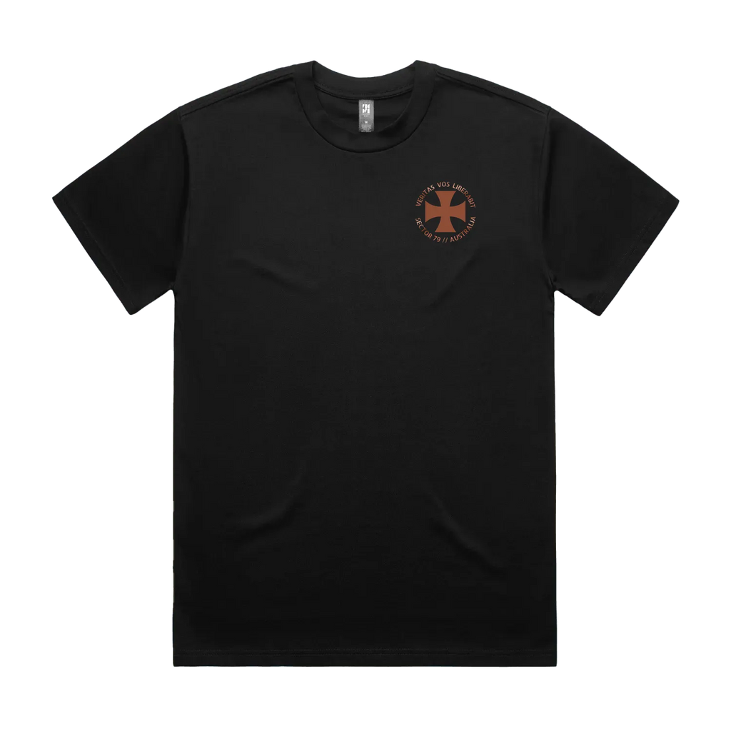 Black front flat lay