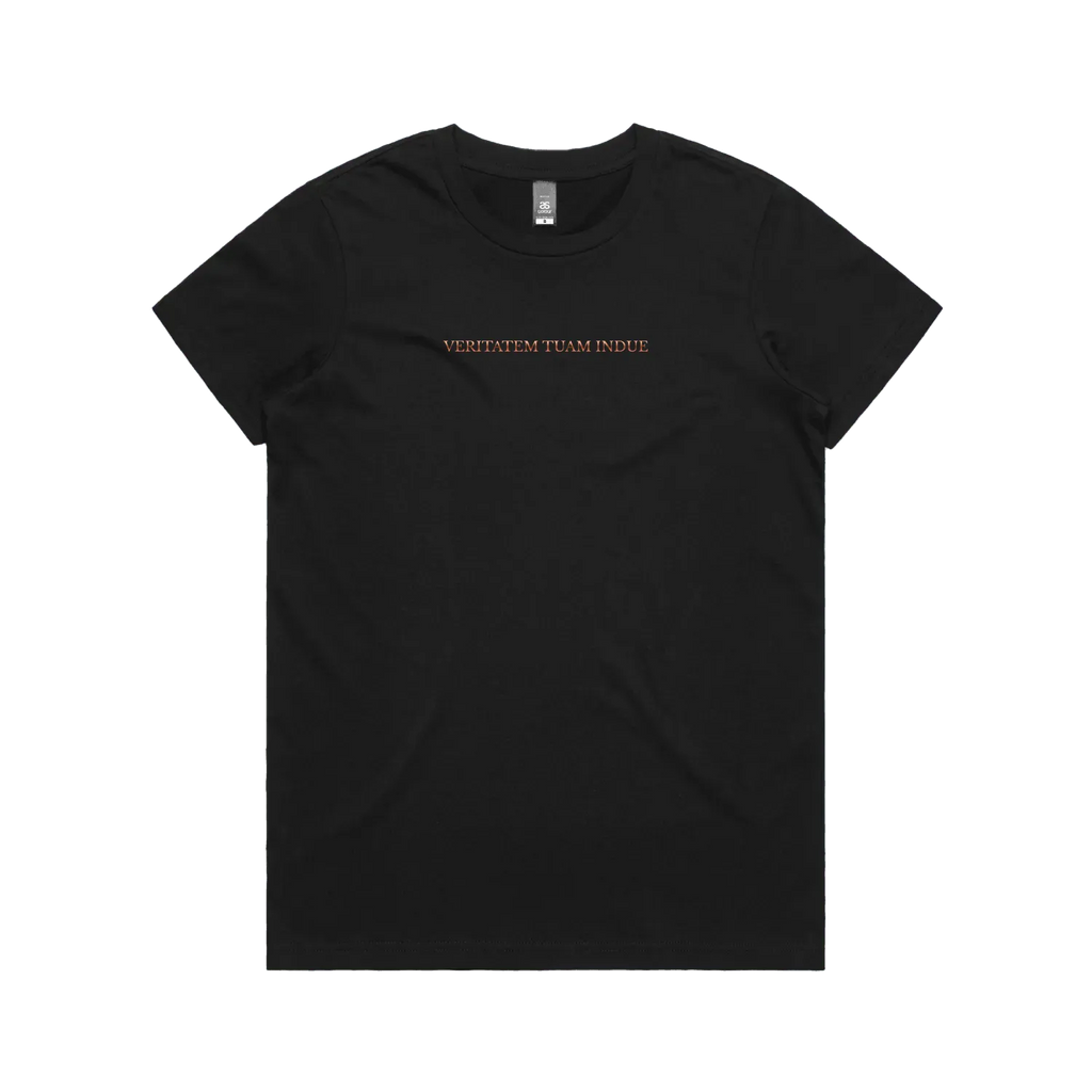 Black front flat lay