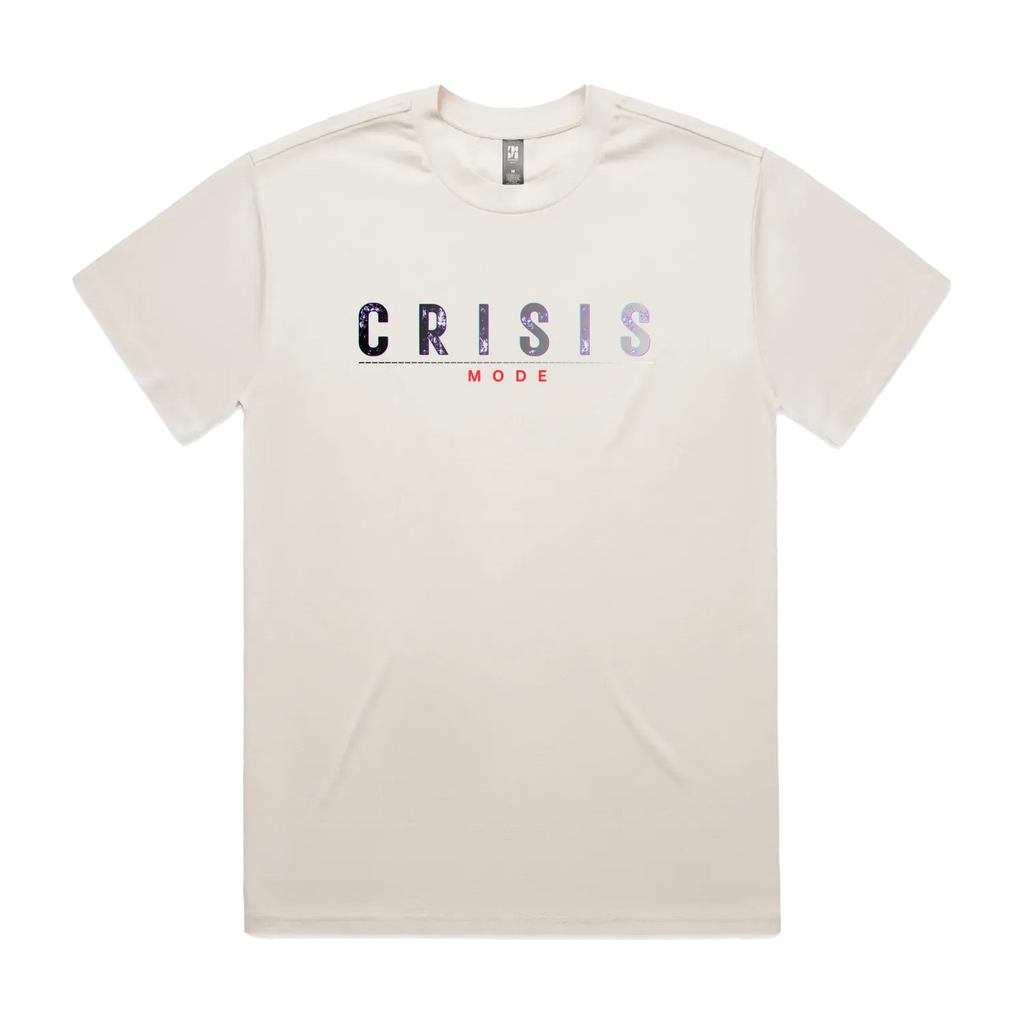 CODE: FOXTROT Crisis Mode Operational Manifest Tee in Ecru —flat lay view