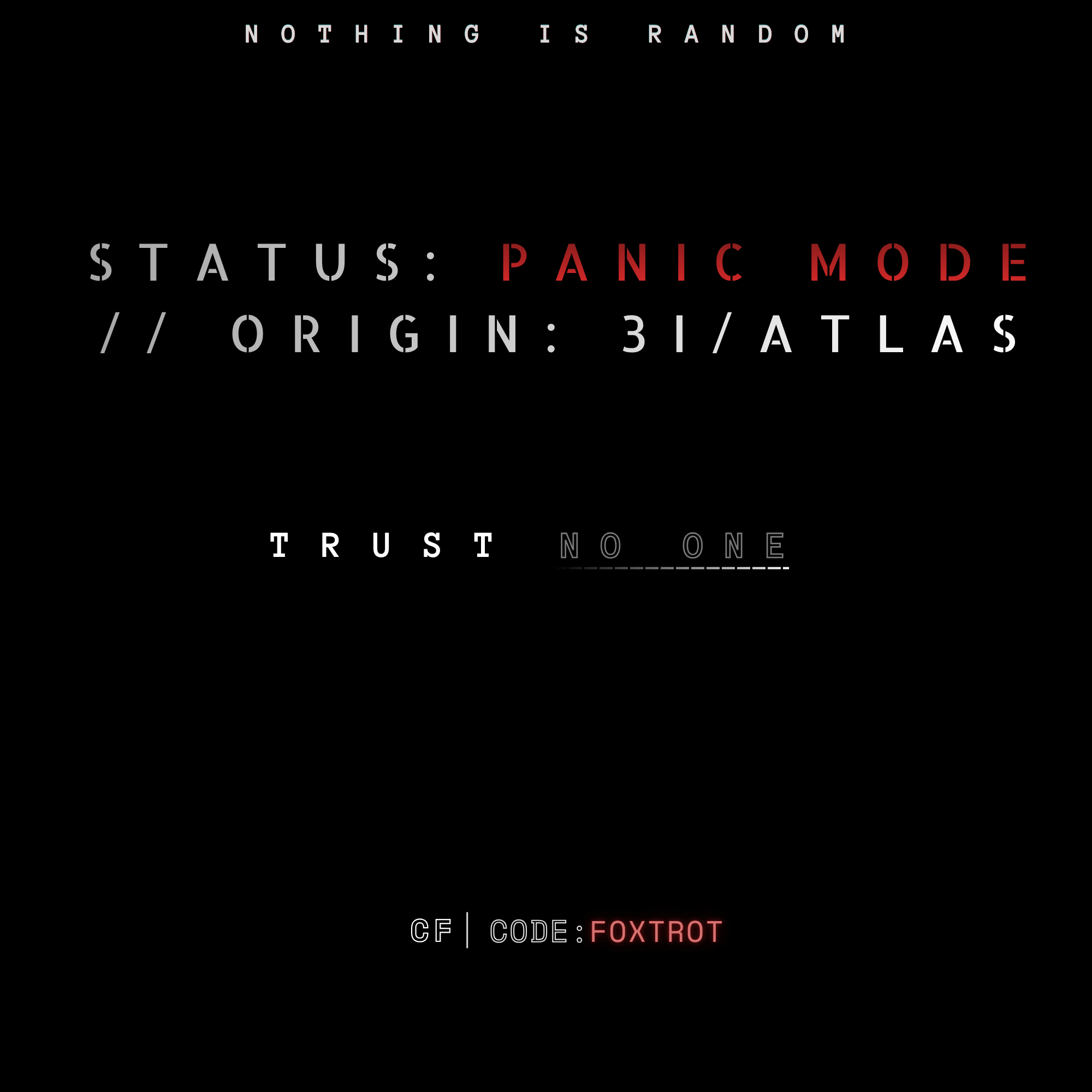 CODE: FOXTROT Panic Mode Operative Tee — back graphic detail