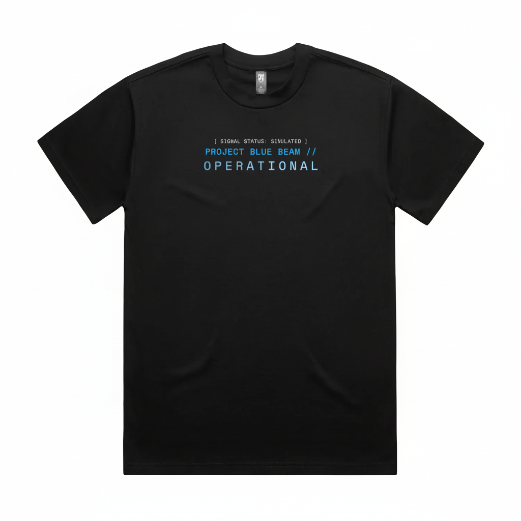 PROJECT BLUE BEAM — Flat Lay Front