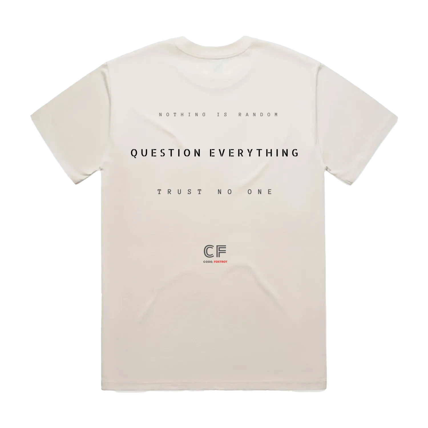 CODE: FOXTROT Truth Seeker Field Op Tee in Ecru — back view