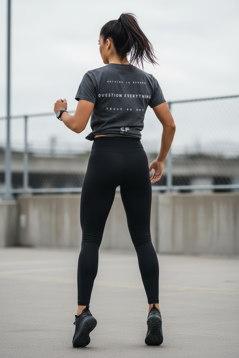 CODE: FOXTROT Truth Seeker Field Op Tee in Faded Black — back view