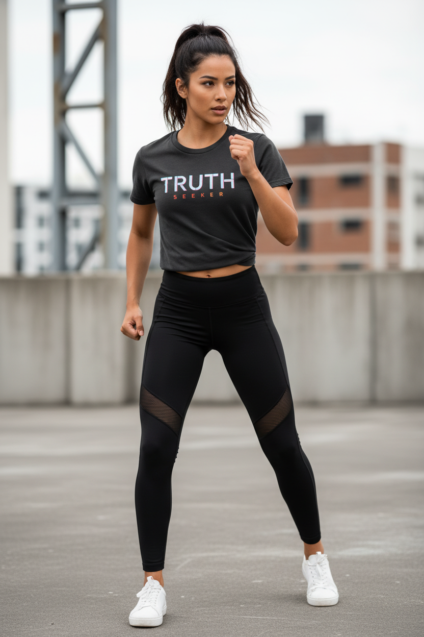 CODE: FOXTROT Truth Seeker Field Op Tee in Faded Black — front view