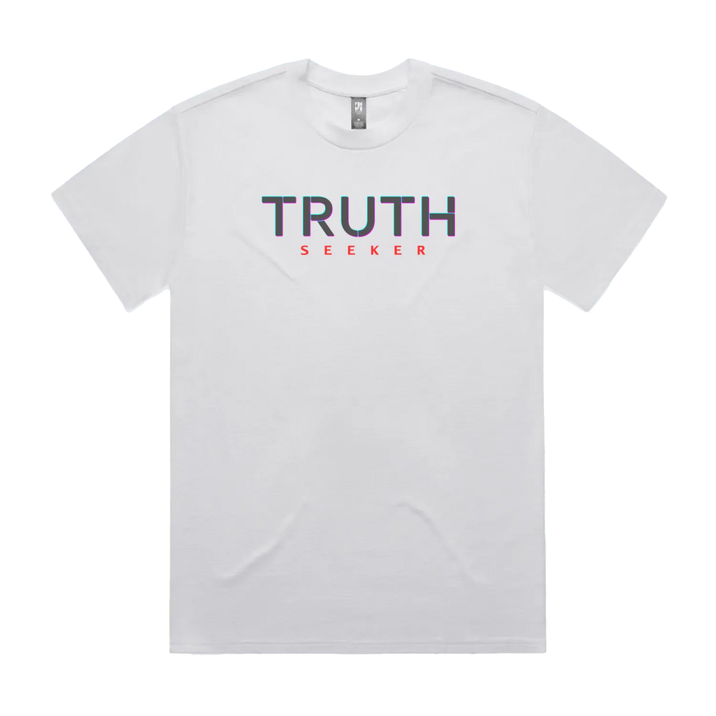 CODE: FOXTROT Truth Seeker Field Op Tee in White Charcoal — front view