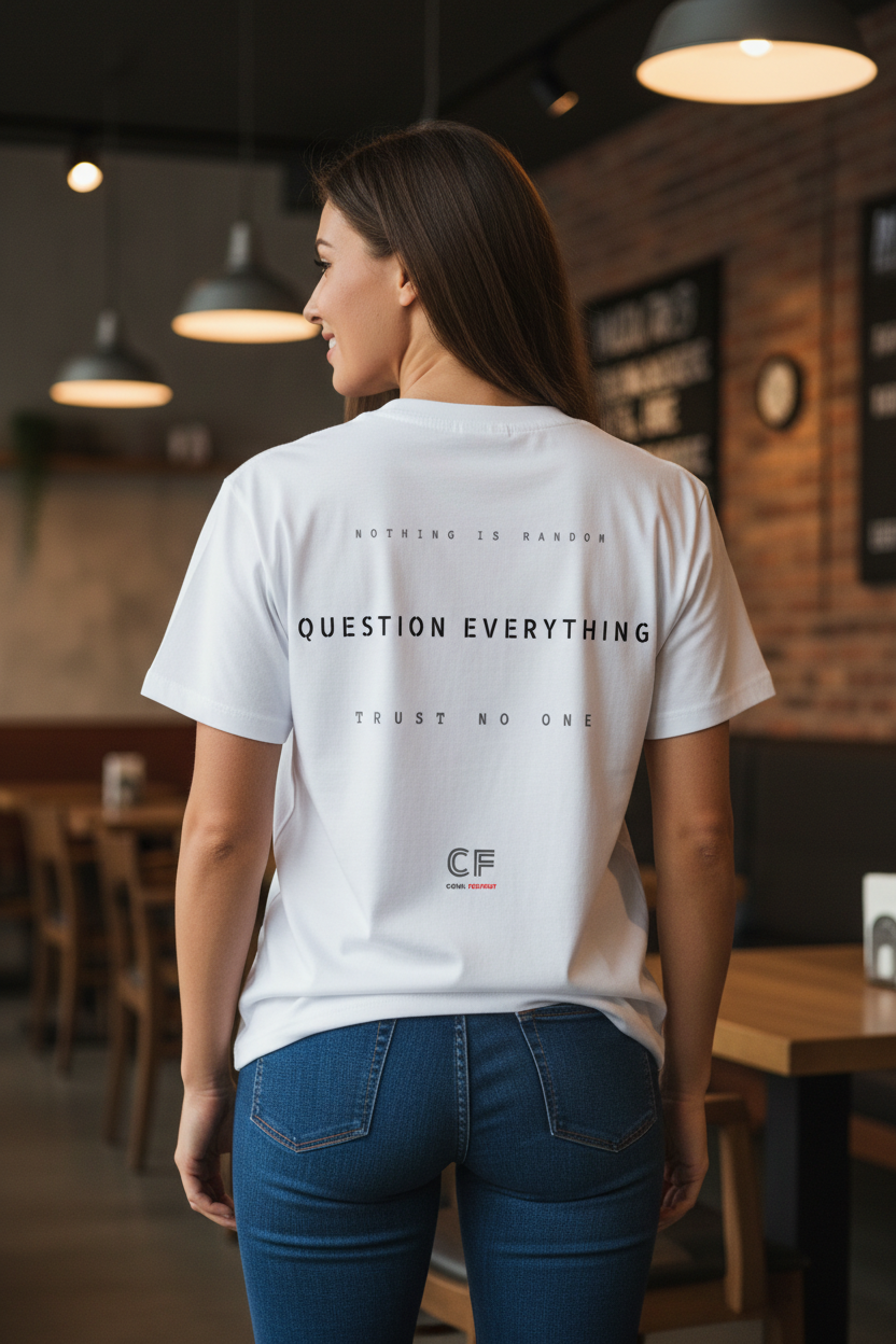 CODE: FOXTROT Truth Seeker Field Op Tee in White — back view