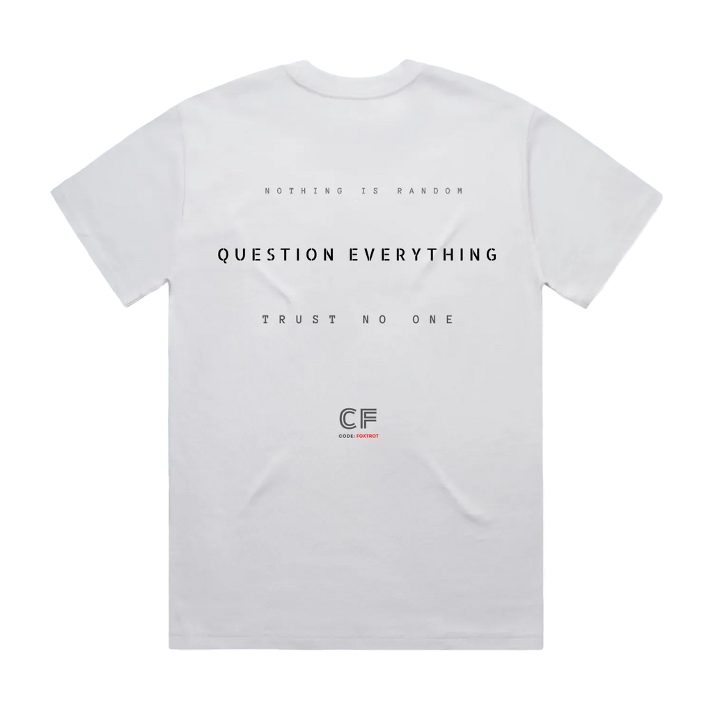 CODE: FOXTROT Truth Seeker Field Op Tee in White — back view