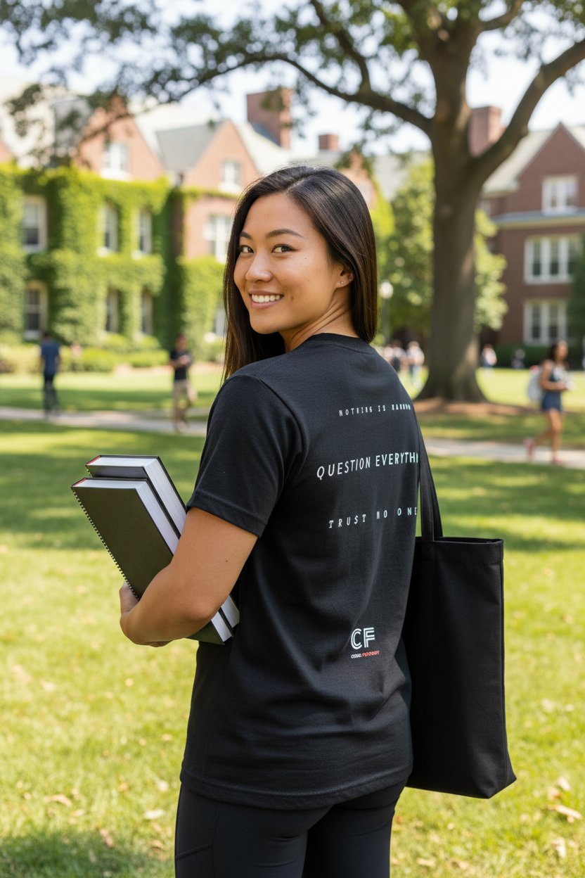 CODE: FOXTROT Truth Seeker Standard Issue Heavyweight Tee in Black — back view