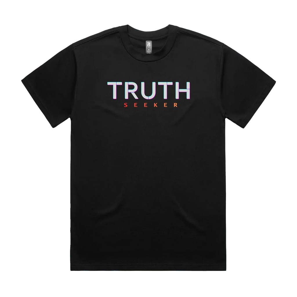 CODE: FOXTROT Truth Seeker Standard Issue Heavyweight Tee in Black — front flat lay