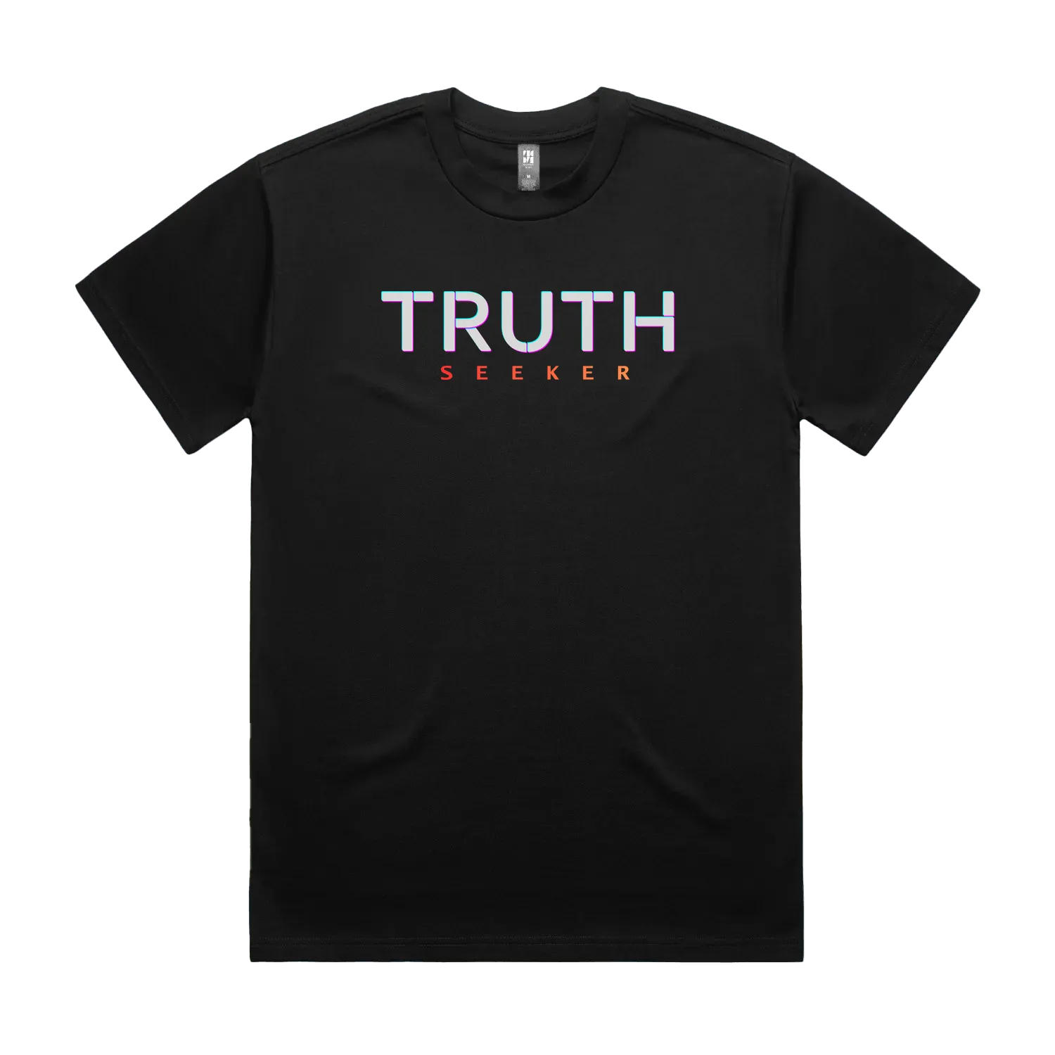 CODE: FOXTROT Truth Seeker Standard Issue Heavyweight Tee in Black — front flat lay