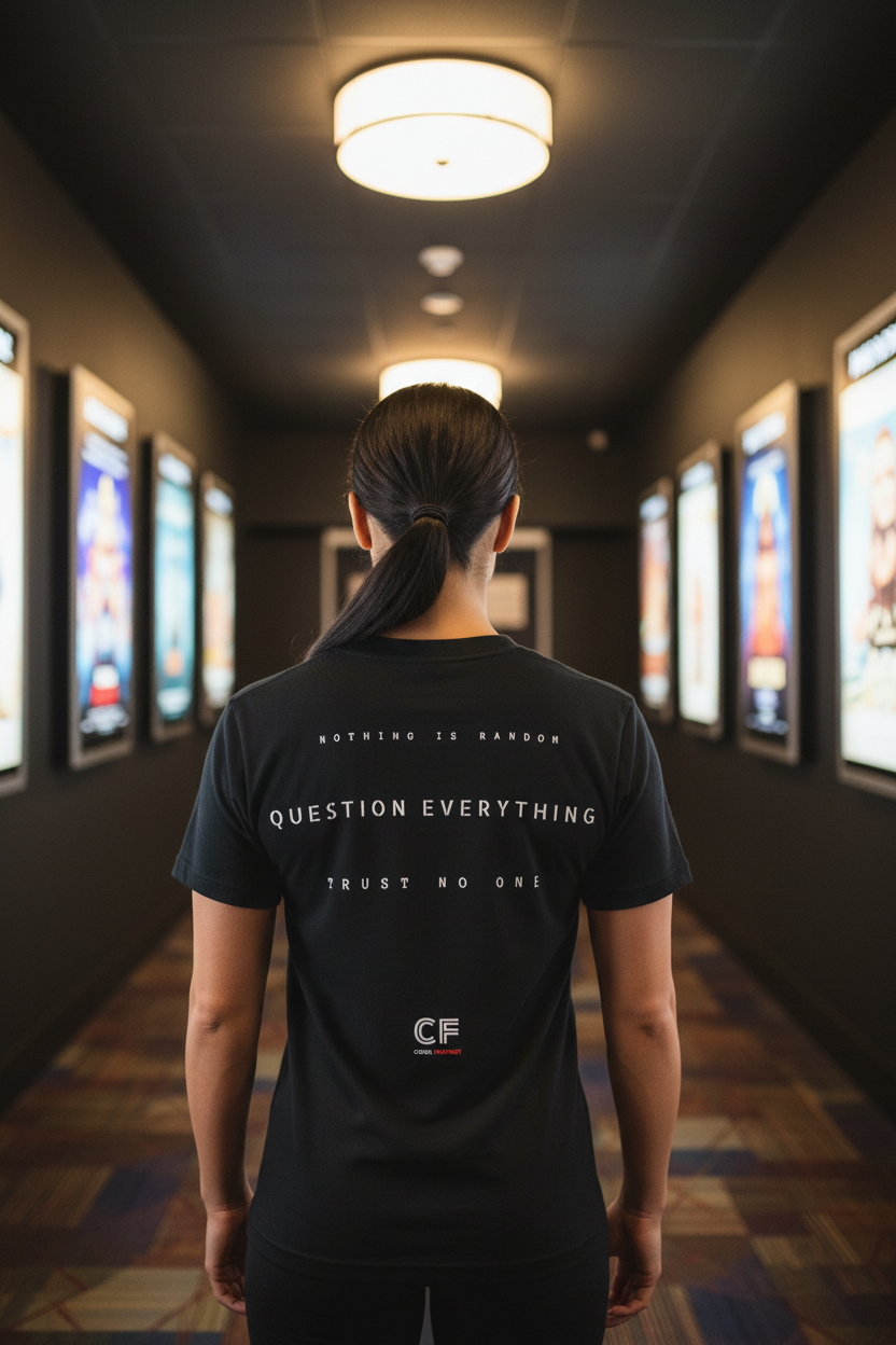 CODE: FOXTROT Truth Seeker Stealth Ops Edition Tee in Black — back view