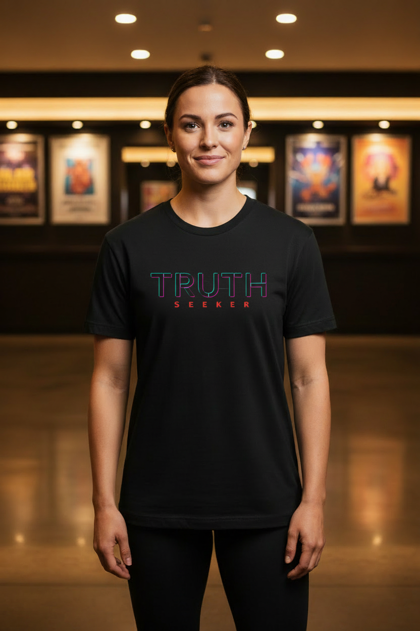 CODE: FOXTROT Truth Seeker Stealth Ops Edition Tee in Black — front view