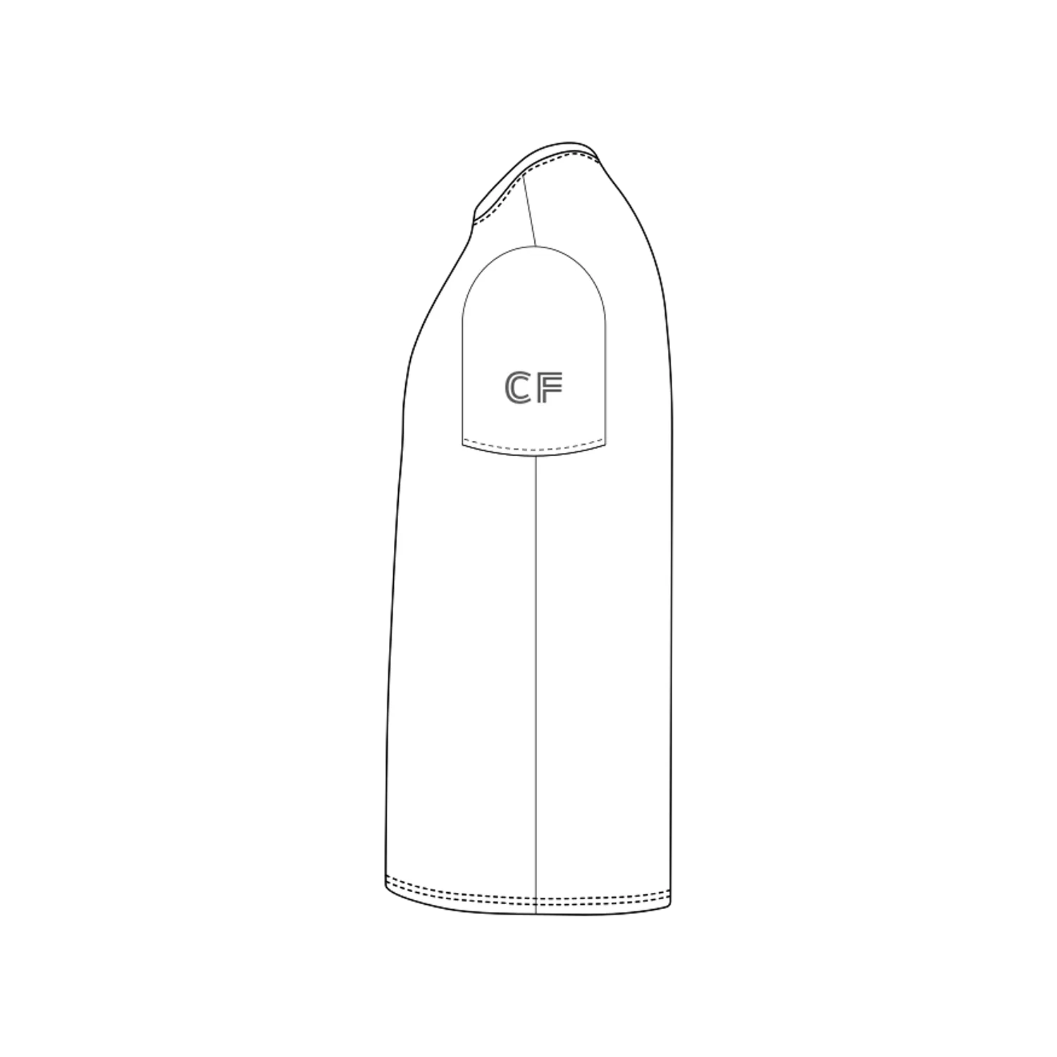 CODE: FOXTROT Crisis Mode Operational Manifest Tee in White — sleeve left side view