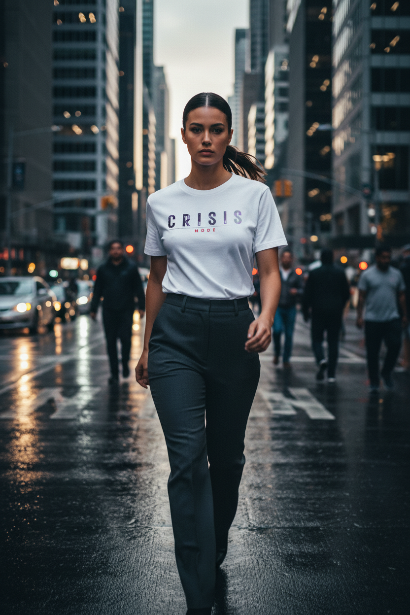 CODE: FOXTROT Crisis Mode Operational Manifest Tee in White — front view