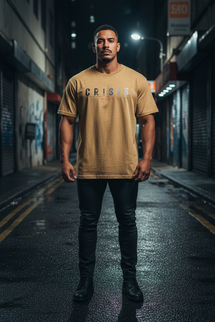 Crisis Mode Faded Gold Street Silhouette