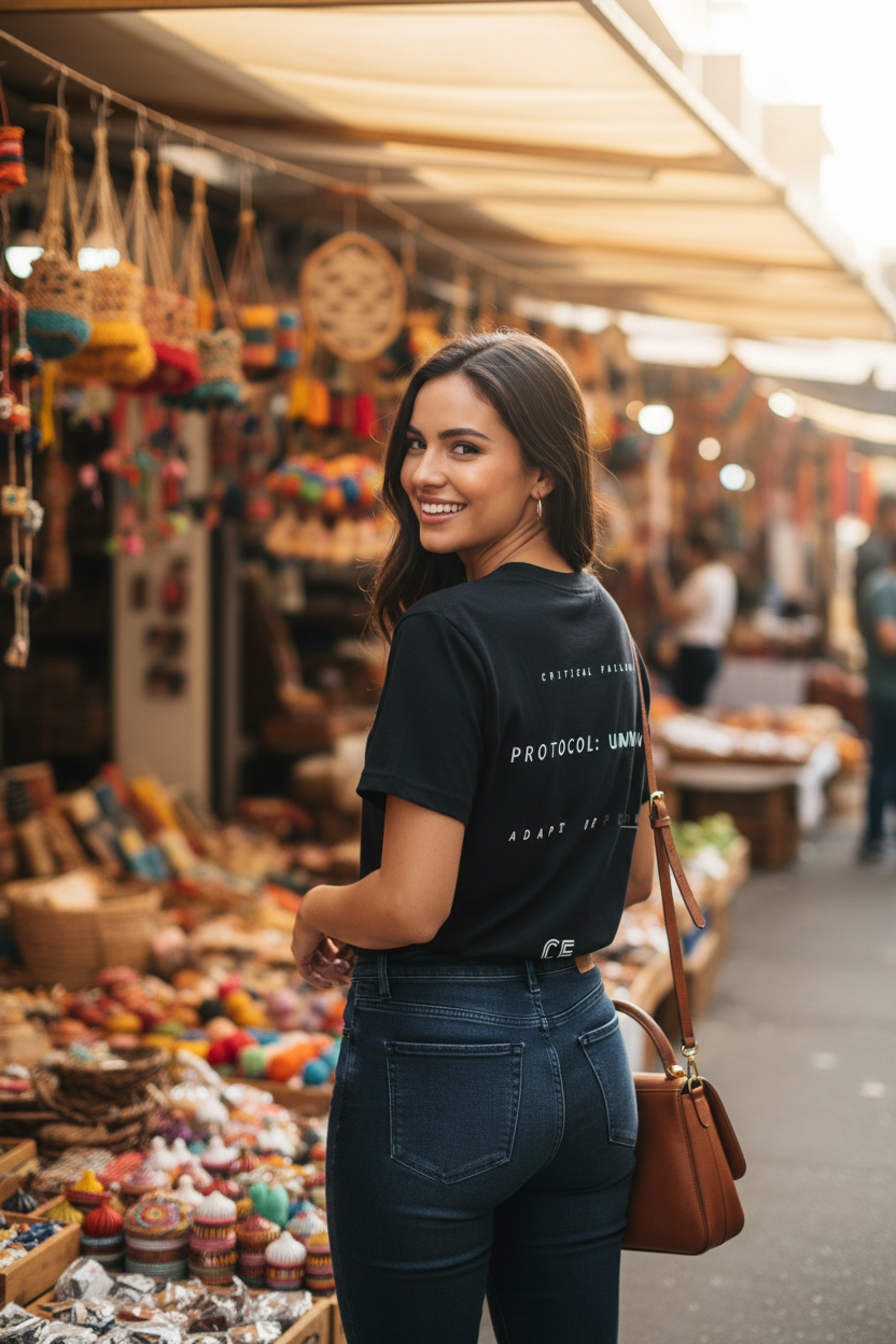 Crisis Mode Female Back Mockup