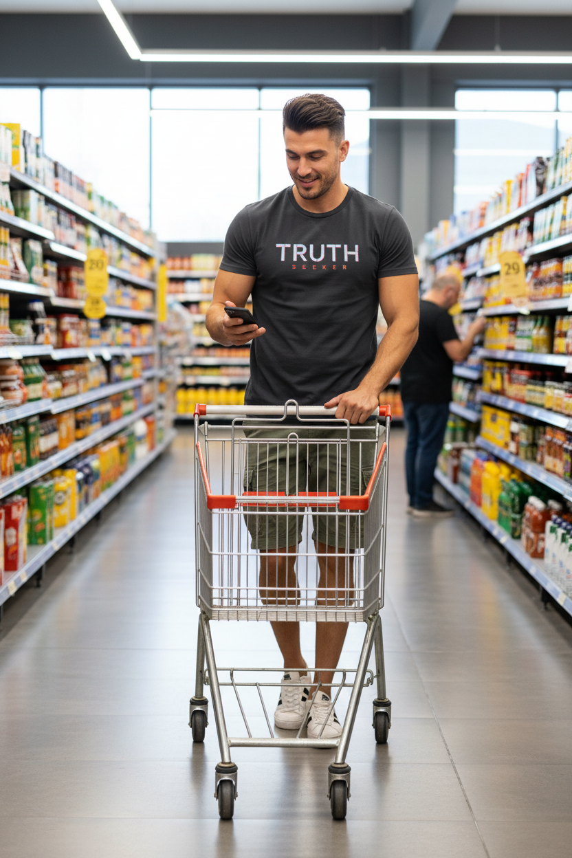 TRUTH SEEKER Faded Black Male Supermarket